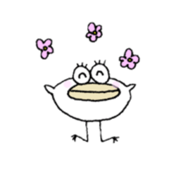 [LINEスタンプ] デカ目とり。