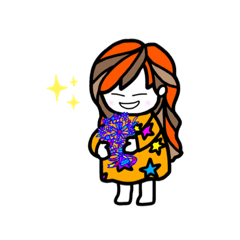 [LINEスタンプ] saku^^saku life！！ラッキーカラーOR♪