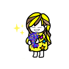 [LINEスタンプ] saku^^saku life！！ラッキーカラーYL♪