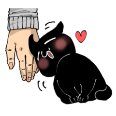 [LINEスタンプ] 黒猫ちゃんによるお返事