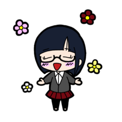 [LINEスタンプ] メガネっ子の日常生活