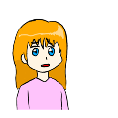 [LINEスタンプ] 喋らない女の子