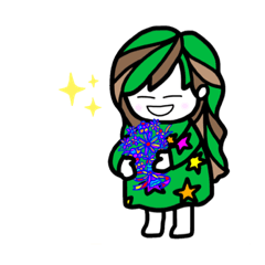 [LINEスタンプ] saku^^saku life！！ラッキーカラーGREEN大