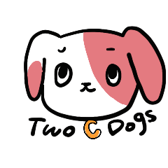 [LINEスタンプ] Two C dogs