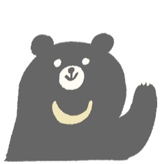 [LINEスタンプ] ツキノワグマのツッキー