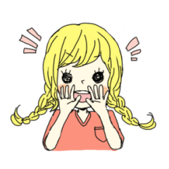 [LINEスタンプ] 黄色い髪の少女