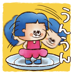 [LINEスタンプ] オカッパガール♡Part2 使える返事