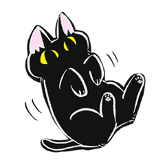 [LINEスタンプ] 黒猫の日常なスタンプ