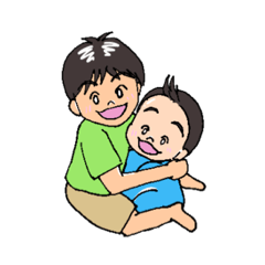 [LINEスタンプ] 元気な男兄弟