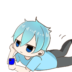 [LINEスタンプ] 水色推しの男の子