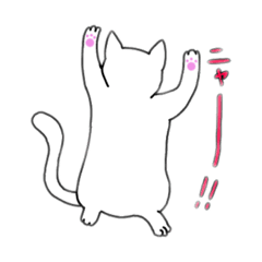 [LINEスタンプ] 真っ白な猫さん