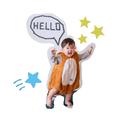 [LINEスタンプ] 江戸っ子風べびー