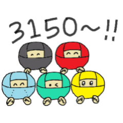 [LINEスタンプ] 輝く忍者大集合