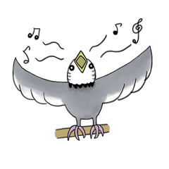 [LINEスタンプ] 墨汁インコのせっちゃん