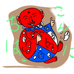 [LINEスタンプ] 嬉し時も地蔵頼み。