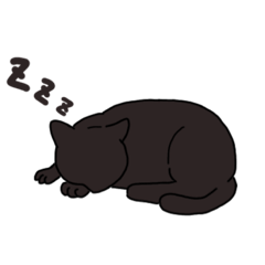 [LINEスタンプ] 真っ黒な猫さん