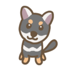 [LINEスタンプ] 黒い柴犬のスタンプ