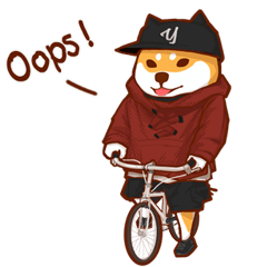 [LINEスタンプ] 柴犬の自転車ライフスタイルの画像（メイン）
