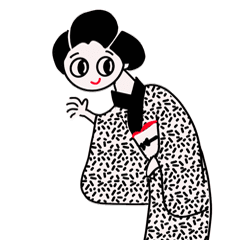 [LINEスタンプ] 大和言葉の和服女性、やまとなでしこさん