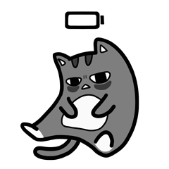 [LINEスタンプ] 疲れた猫.