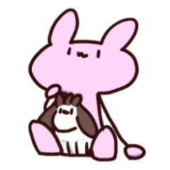 [LINEスタンプ] うさぎとウサギ