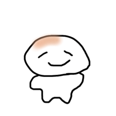 [LINEスタンプ] まるいおもちちゃん
