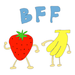 [LINEスタンプ] 友情バナナと友情イチゴ