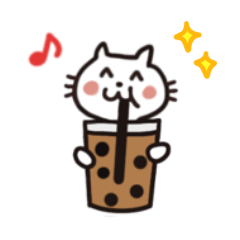 [LINEスタンプ] わらうネコeveryday