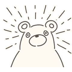 [LINEスタンプ] 無表情な熊