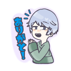 [LINEスタンプ] 男の子とウサギ