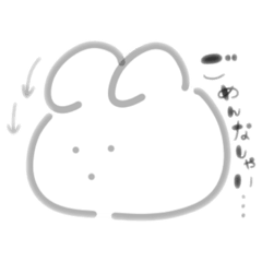 [LINEスタンプ] ふぞろいうさぎ