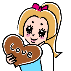 [LINEスタンプ] 乙姫ちゃんのバレンタイン