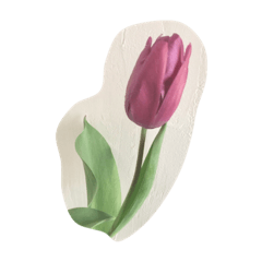 [LINEスタンプ] flower brown