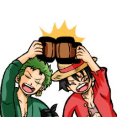 [LINEスタンプ] ONE PIECE ルフィとゾロの日常スタンプ