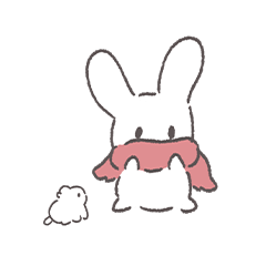 [LINEスタンプ] マフラーうさこ