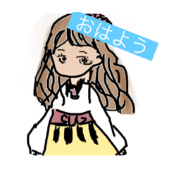 [LINEスタンプ] ふわふわ系ガール