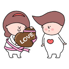 [LINEスタンプ] ぷりぷりカップルの愛