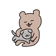 [LINEスタンプ] くまとウサギ