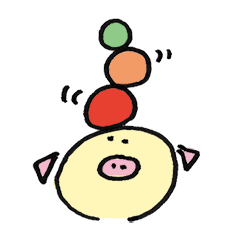 [LINEスタンプ] ささっと描いたブタ