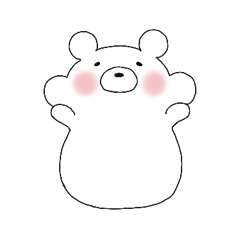 [LINEスタンプ] もちもちシロクマ