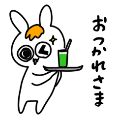 [LINEスタンプ] 茶髪うさぎ