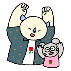 [LINEスタンプ] 元気なサイくんとねず太郎