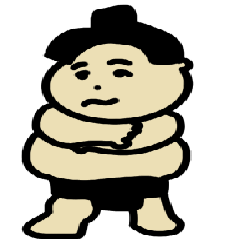 [LINEスタンプ] 日本力士黒ふんどし