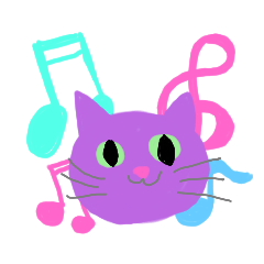 [LINEスタンプ] むらさきねこ かくしきれないきもち