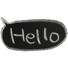 [LINEスタンプ] ゆうくま blackboard