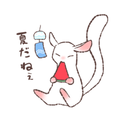 [LINEスタンプ] フクモモ愛好会。〜夏だ！フクモモだ！編〜