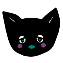 [LINEスタンプ] 黒猫のモンジロウ