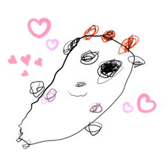 [LINEスタンプ] 2歳児が描いた絵のシュールなネタスタンプ