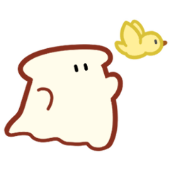 [LINEスタンプ] 食パンのおばけ2