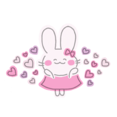 [LINEスタンプ] うさちゃん、パステルな日々♡